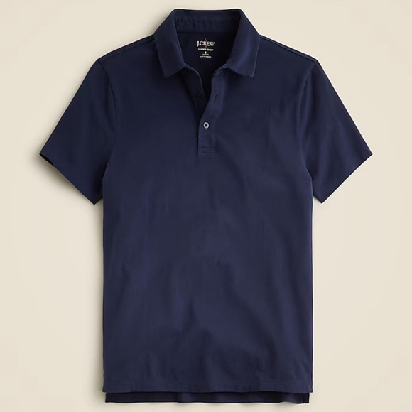 J. Crew Sueded cotton polo shirt • size small • BW383 • NWT • ultramarine - Picture 2 of 9